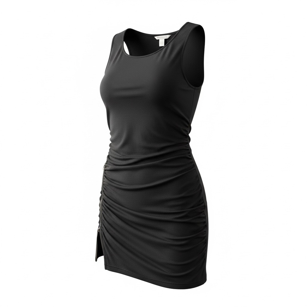 Banana Republic Black Scoop-Neck Tank w/ side zipper detail